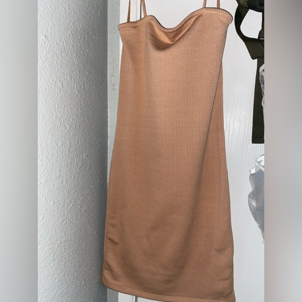 Love J Light Pink/ Beige / Tan Dress